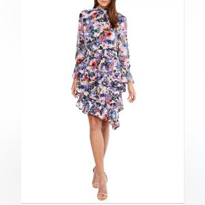 MISA Floral Savannah Asymmetrical Dress Size M